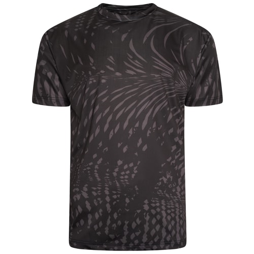 KAM Active Performance Printed Tee Black